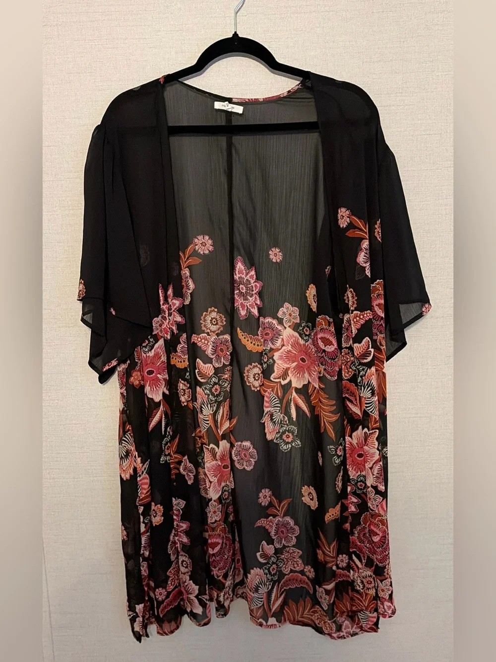 Women’s Size 0X Maurice’s Sheer Floral Kimono Cardigan